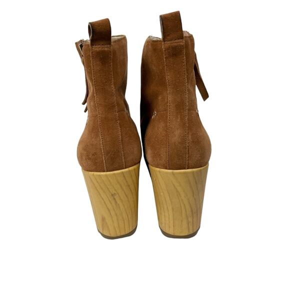 Dr. Scholl’s‎ Win Over Honey Suede Chunky Platform Ankle Boots Scandinavian 9.5 - Picture 4 of 12